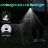 Retractable Dog Leash with LED Light for Small Medium Dogs, 16FT/5M, 360Â° Tangle-Free Reflective Heavy Duty Nylon Tape Up to 66 lbs Dogs