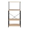 Wooden Kitchen Shelf , Baker's Rack 4 Tier Shelves Brown Color