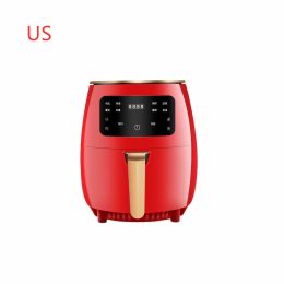 220V Smart Air Fryer without Oil Home Cooking 4.5L Large Capacity Multifunction Electric Professional-Design (Electrical outlet: EU, Color: Red)
