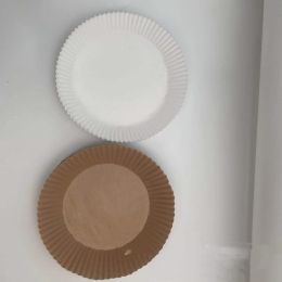 Air Fryer Paper Food Disposable Paper Liner Airfryer Kitchen Cookers Oil-proof Barbecue Plate Steamer Fryer Baking Accessories (Color: True color, Style: E)