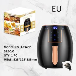 55 L US Standard Cross-border Air Fryer Touch Screen Automatic Fryer British Standard Deep Frying Pan Chips Machine Airfryer (Color: LCD US)