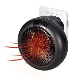 Mini heater heater for household electric hot air heater (Color: Black B)