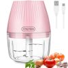 k56-22 Chic Now Mini Food Chopper Electric Food Processor Cordless Onion Garlic Chopper Portable Vegetable Mincer Meat Blender with 250ml Capacity
