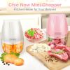 k56-22 Chic Now Mini Food Chopper Electric Food Processor Cordless Onion Garlic Chopper Portable Vegetable Mincer Meat Blender with 250ml Capacity
