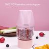 k56-22 Chic Now Mini Food Chopper Electric Food Processor Cordless Onion Garlic Chopper Portable Vegetable Mincer Meat Blender with 250ml Capacity